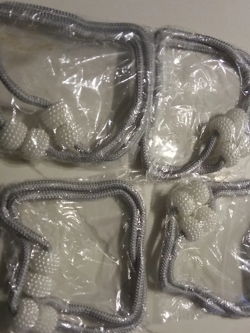 8 Pack Magnetic Curtain Tiebacks, Curtain Tiebacks  Grey/White